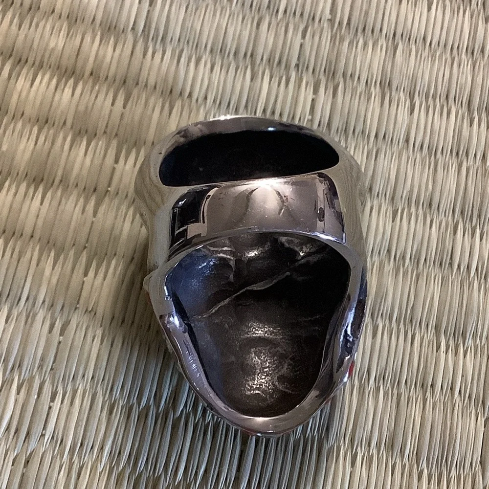 Skull Ring Stars and Stripes Biker Gothic Stainless Steel Ring